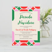 レトロスペインのフェスティバルポサダナビデナクリスマス 招待状 (スタンド正面)