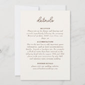 レトロスペインの抽象芸術フローラマンダラ結婚ズ 招待状 (裏面)