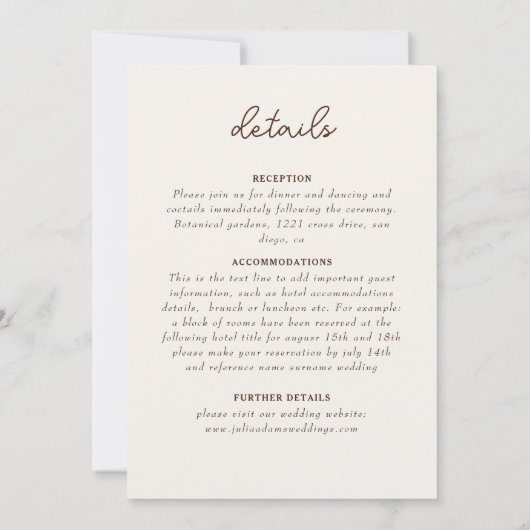 レトロスペインの抽象芸術フローラマンダラ結婚ズ 招待状 (裏面)