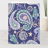 レトロスペースギャラクシーバースデーカード カード (裏面)