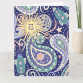 レトロスペースギャラクシーバースデーカード カード (正面)