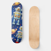 レトロスペース銀河の旅 カスタムスケートボード スケートボード (正面)