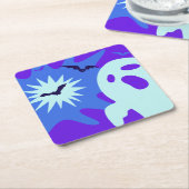 レトロスポオクタクルハローウィンパーティ スクエアペーパーコースター (アングル)