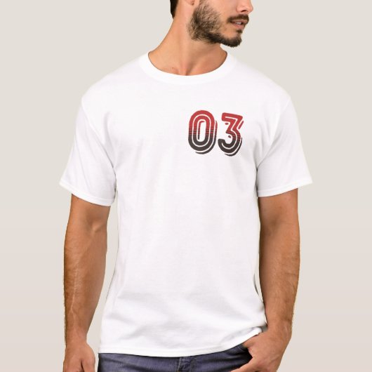 レトロスポーツチーム番号03/2003 (フロント) Tシャツ (正面)