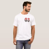 レトロスポーツチーム番号03/2003 (フロント) Tシャツ (正面フル)