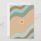 レトロスマイリー1歳誕生日招待状 招待状 (裏面)