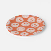 レトロスマイルパターン ペーパープレート (アングル)