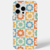 レトロスマイルーデイジー花柄カラフルiPhoneケース Case-Mate iPhoneケース (裏面)