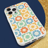 レトロスマイルーデイジー花柄カラフルiPhoneケース Case-Mate iPhoneケース