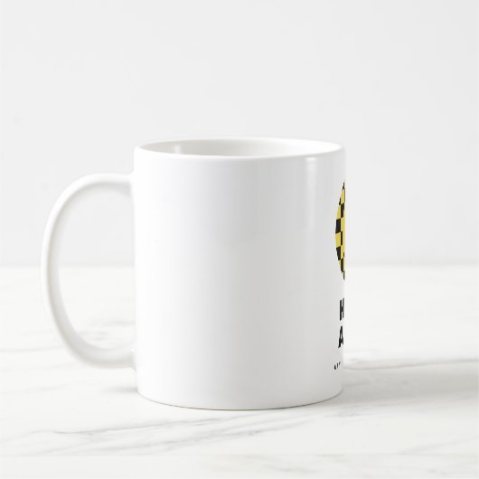 レトロスマイル市松模様コーヒーマグ コーヒーマグカップ (左)