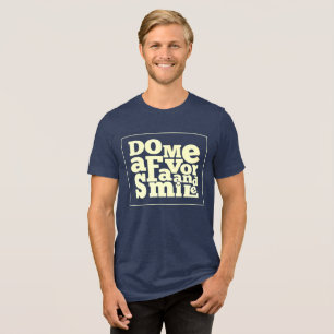 レトロスマイル引用文トライブレンドシャツ トライブレンドTシャツ