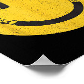 レトロスマイル顔ヘッドフォン90sメンウィメンズキ ポスター (角)