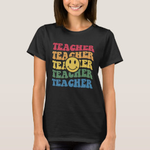 レトロスマイル顔先生素感動的子 Tシャツ