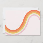 レトロスマイル2つのGroovy 2nd誕生日の写真 招待状 (裏面)