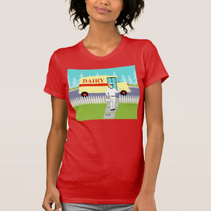 レトロスモールタウンミルクマンTシャツ Tシャツ