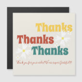 レトロスモールビジネスデイジーGroovyサンキューカード (正面/裏面)