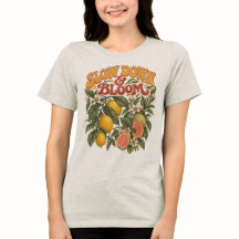 レトロスローダウン・ブルームTシャツ 70年代ヴィンテージボタニカ