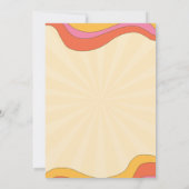 レトロスローバックイエロー日が差すことクラス懇親会 招待状 (裏面)