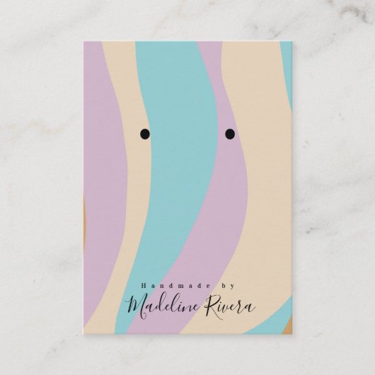 レトロスワーズアーティザンイヤリングディスプレイカード コーリングカード (正面)