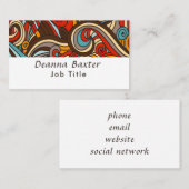 レトロスワーズパターン名刺 名刺 (正面/裏面)