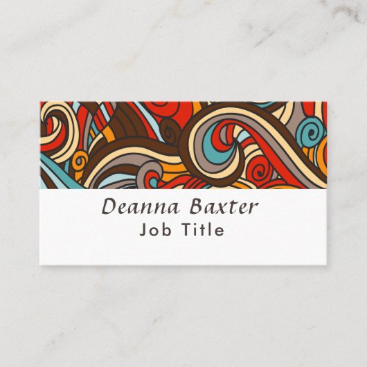 レトロスワーズパターン名刺 名刺 (正面)