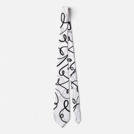 レトロスワールモダン白黒 ネクタイ