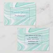 レトロスワール液体アクア絵画グリーンの美学 名刺 (正面/裏面)