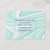 レトロスワール液体アクア絵画グリーンの美学 名刺 (裏面)