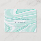 レトロスワール液体アクア絵画グリーンの美学 名刺 (正面)