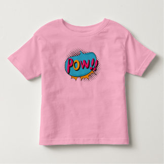 レトロスーパーヒーロー漫画アクションブルーブPOW トドラーTシャツ