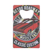 レトロス改造テンレス鋼ボトルオープナー クレジットカード栓抜き (正面)