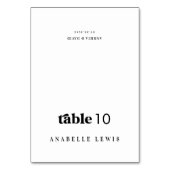 レトロス結婚クリプトの座席表（ゲスト名あり） テーブルナンバー (正面)