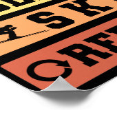 レトロス食べクリープスリープスキーリピーター冬 ポスター (角)