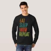 レトロス食べリープMOWリピート芝刈り草庭 Tシャツ (正面フル)