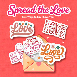 レトロセット5ラブレタリングシール シール