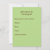 レトロセピアクロック顔ハンドパーティータイム招待状 招待状 (裏面)