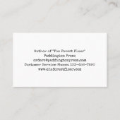 レトロセピアタイプライターエレガントショラル 名刺 (裏面)