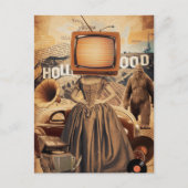 レトロセピアTV女性サスカック ポストカード (正面)