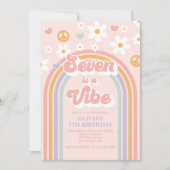 レトロセブンはバイブレインボー6歳の誕生日 招待状 (正面)