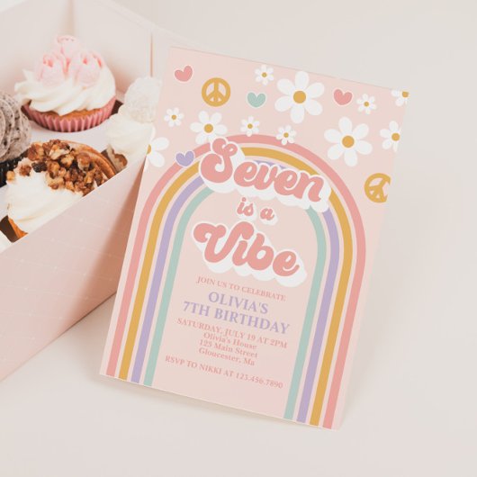 レトロセブンはバイブレインボー6歳の誕生日 招待状