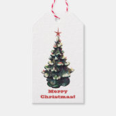 レトロセラミッククリスマスツリー ギフトタグ (正面)