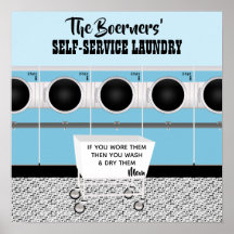 レトロセルフサービスのランドリー彼らは仕事をする