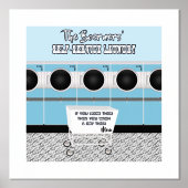 レトロセルフサービスのランドリー彼らは仕事をする 箔ポスター (正面)