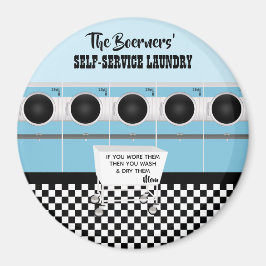レトロセルフサービスのランドリー彼らは仕事を取り囲む マグネット