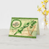 レトロセントパトリックの日のグリーティングカード カード (黄色い花)