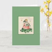 レトロセントパトリックズデイグリーティングカード カード (黄色い花)