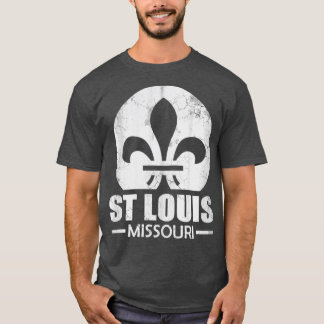 レトロセントルイス国旗ミズーリ州ヴィンテージフェード Tシャツ