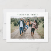 レトロセージグリーンクリスマスプレドタータンチェック写真 シーズンカード (正面)