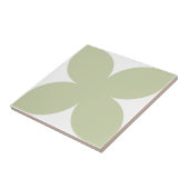 レトロセージグリーンフローラ花タルミッドセンチュリーモダン タイル (側面)