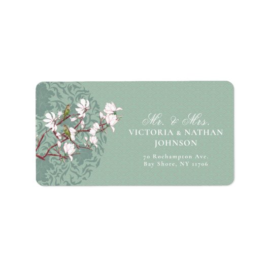 レトロセージ・グリーン氏とミセス・ニューライディング差出人住所 ラベル (正面)